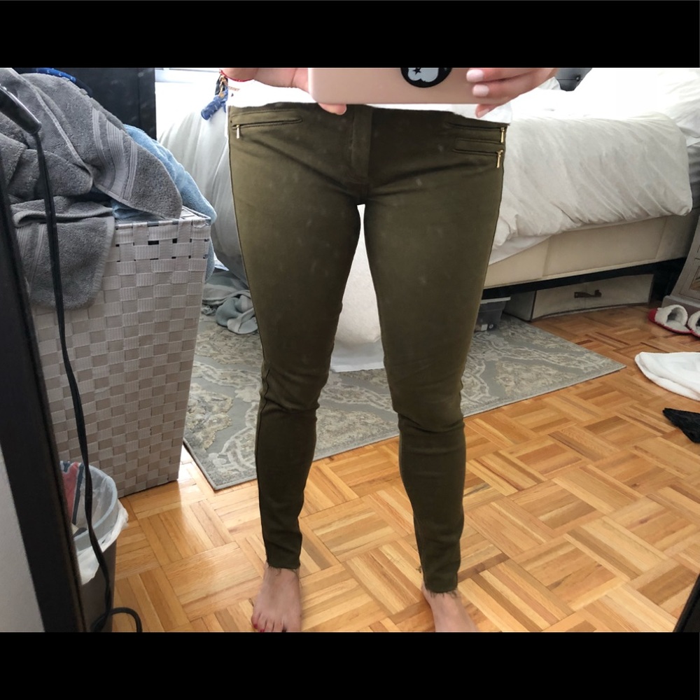 Army green jeans